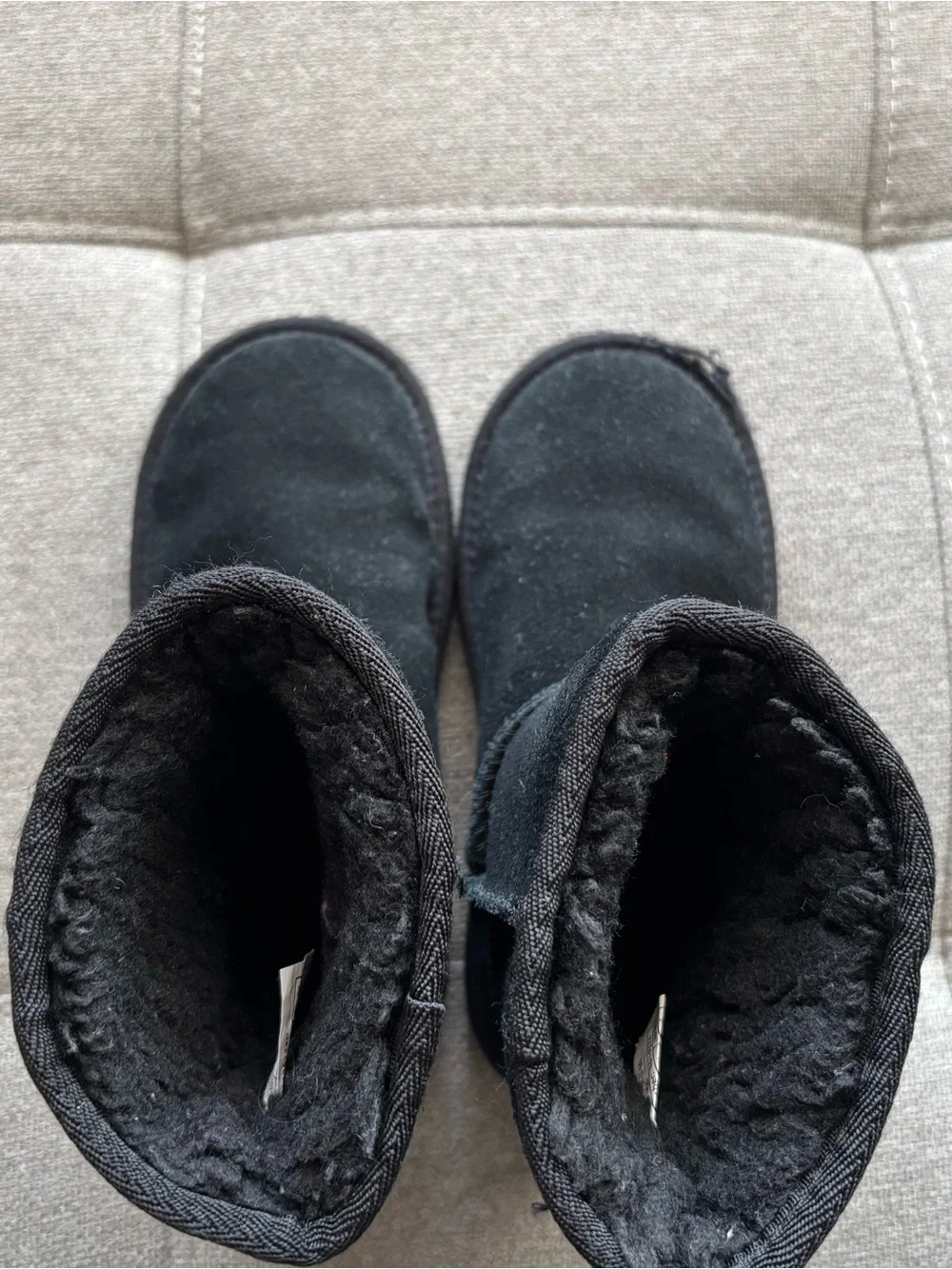 Koolaburra Kids Black Plush-Lined Pull-On Winter Boots